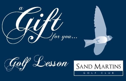 Sand Martins Gift Voucher Golf Lesson